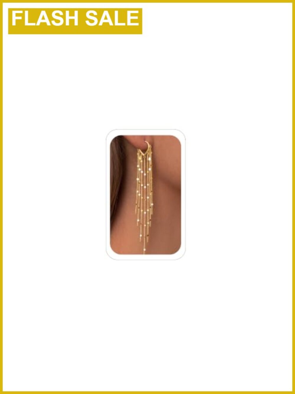 14K Gold Plated Long Dangle Tassel Chandelier Earrings for Women